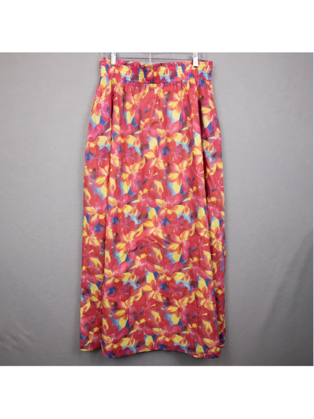 Charlie Holiday pink yellow floral maxi skirt-10